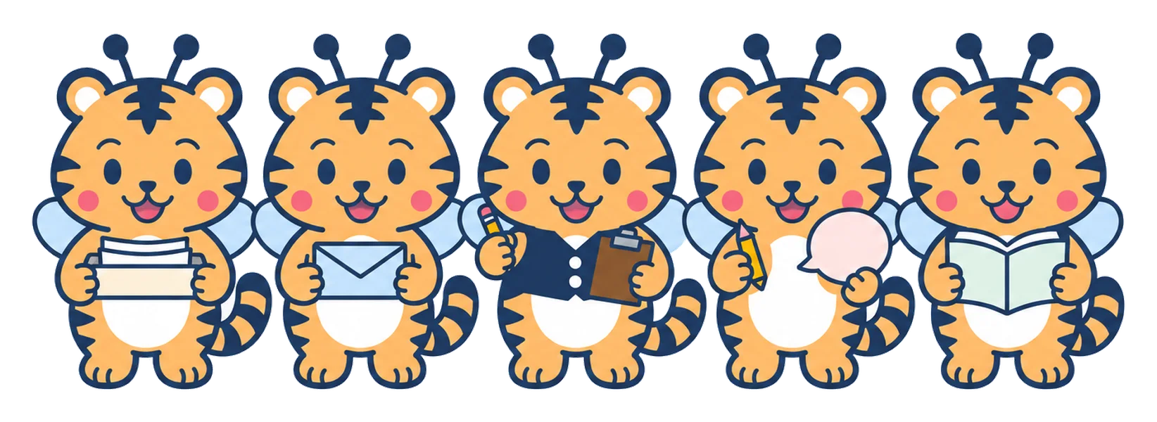 AI導入を支援するトラビー（室長と担当）のイラスト